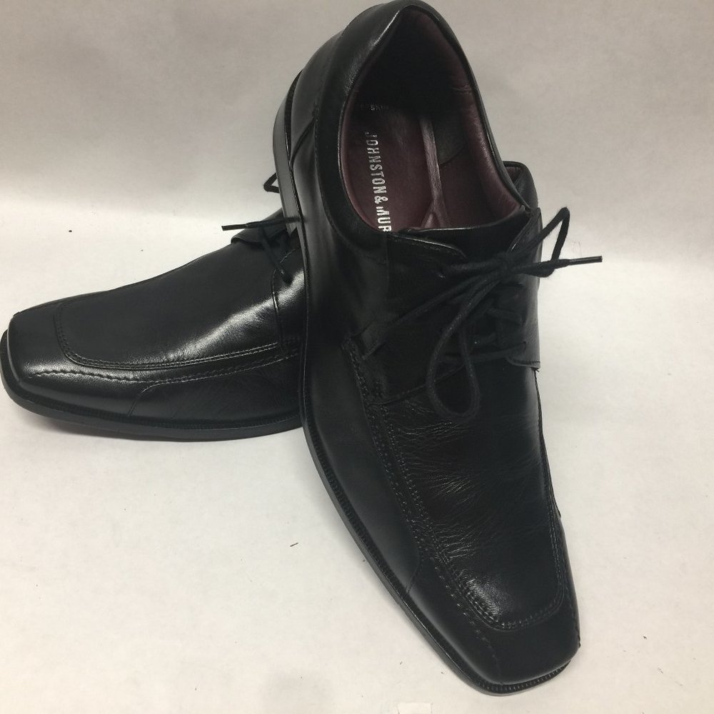 Johnston Murphy Mens Black Leather Lace up Dress Shoes size 10.5